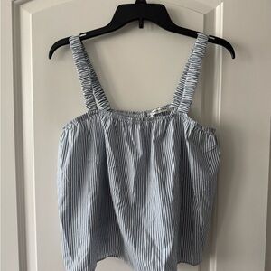 Abercrombie & Fitch Blue and White Striped Camisole